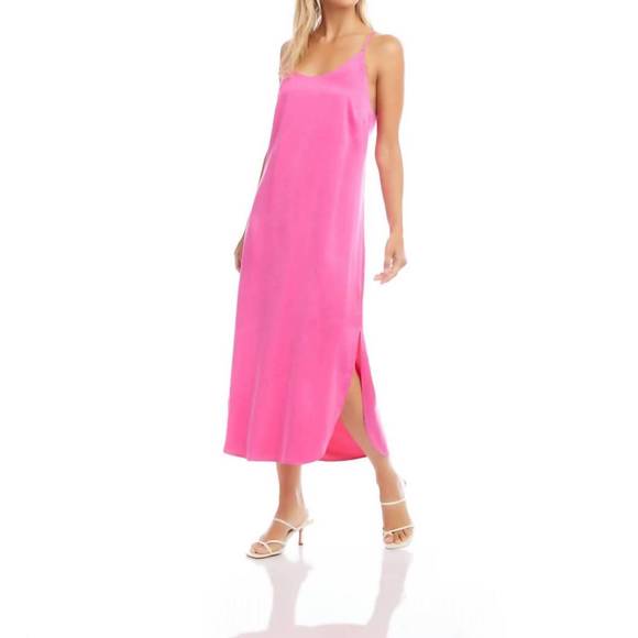 NEW FIFTEEN TWENTY midi racerback midi dress in pink - Picture 3 of 5